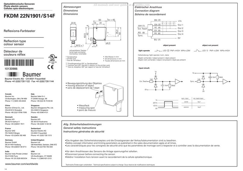 Baumer FKDM 22N1901/S14F quick start guide