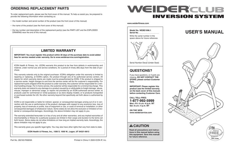 WEIDERCLUB WEBE1996.1 user manual