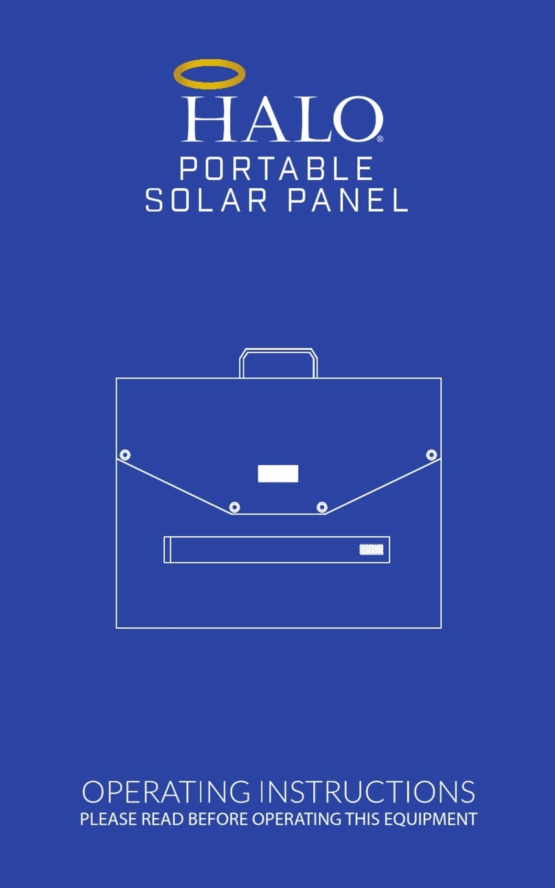 Halo PORTABLE SOLAR PANEL operating instructions Halo PORTABLE SOLAR PANEL operating instructions