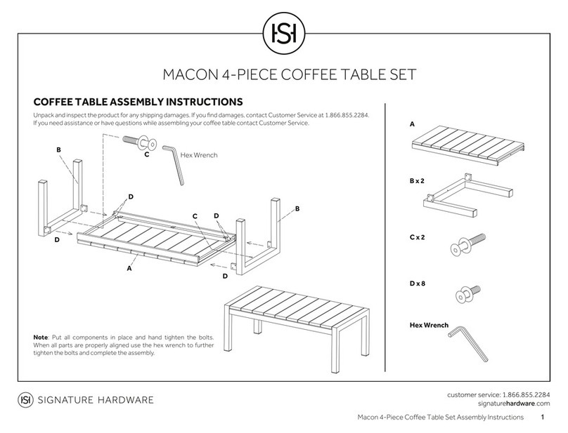 Signature Hardware MACON User manual Signature Hardware MACON User manual