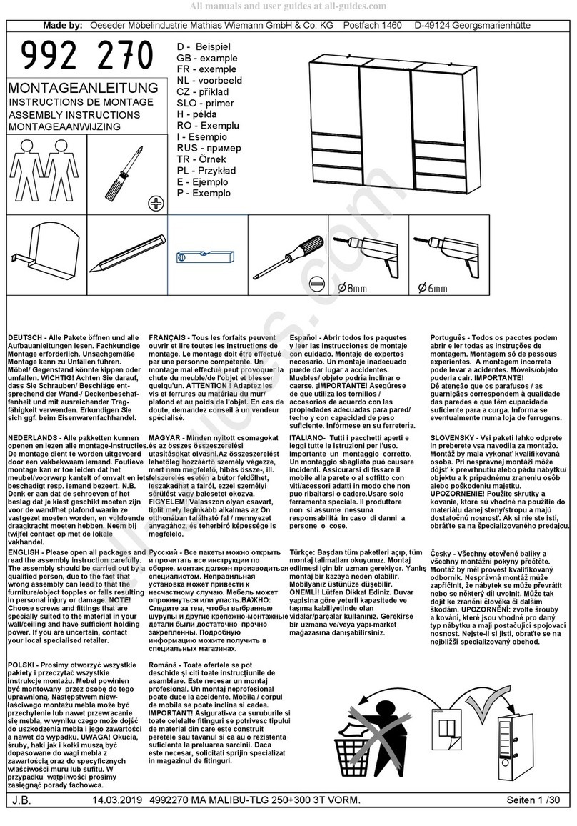 Oeseder Möbelindustrie 992 270 Assembly instructions Oeseder Möbelindustrie 992 270 Assembly instructions