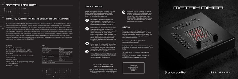 Erica Synths Matrix Mixer user manual