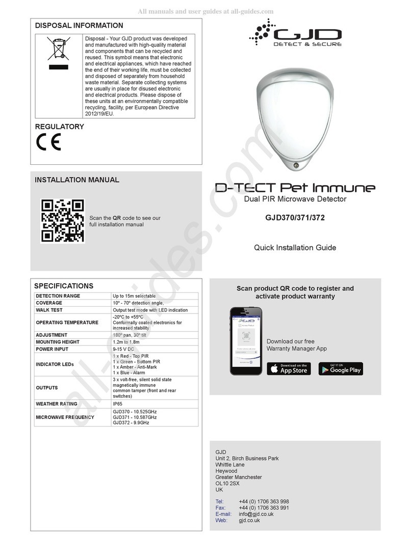 GJD D-TECT GJD370 User manual