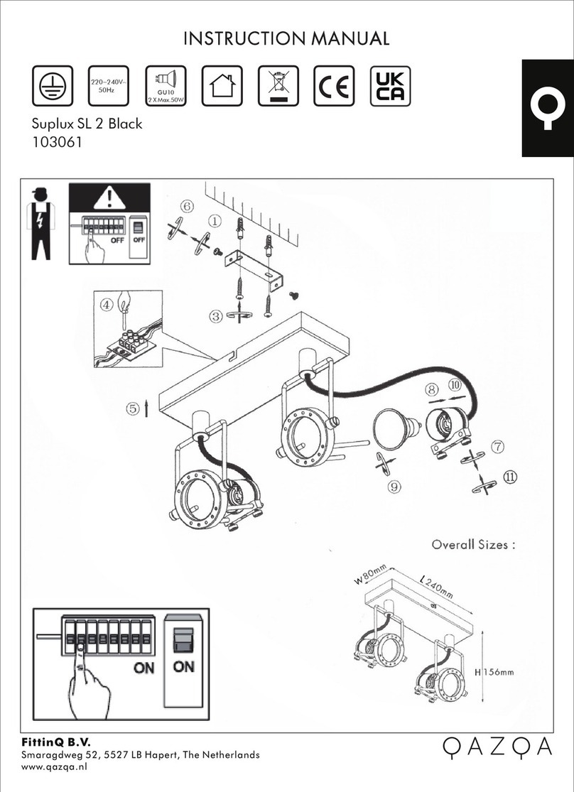 Qazqa Suplux SL 2 Black 103061 instruction manual