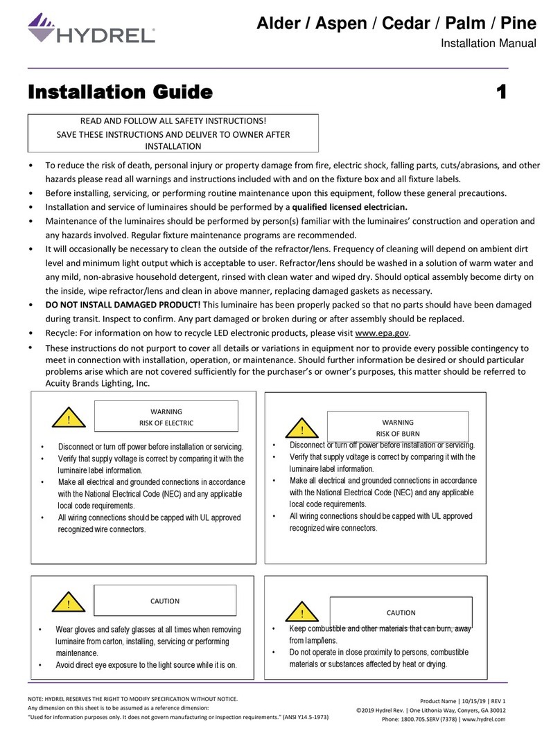 Hydrel Alder installation manual