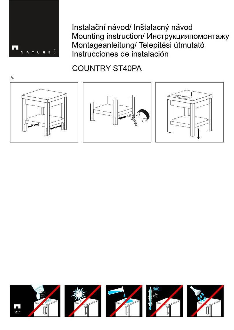 Naturel COUNTRY ST40PA Mounting instructions Naturel COUNTRY ST40PA Mounting instructions