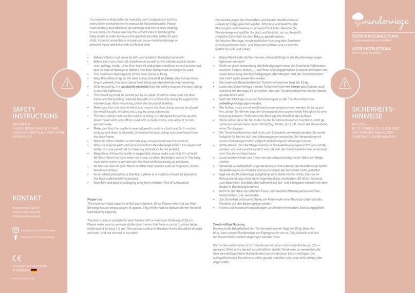 Wunderwiege KLAMMA User manual