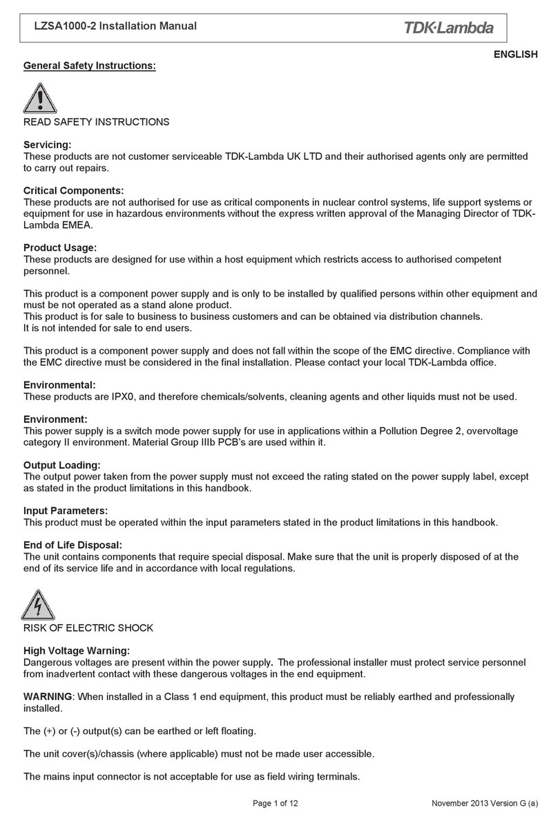 TDK-Lambda LZS-A1000-2 User manual