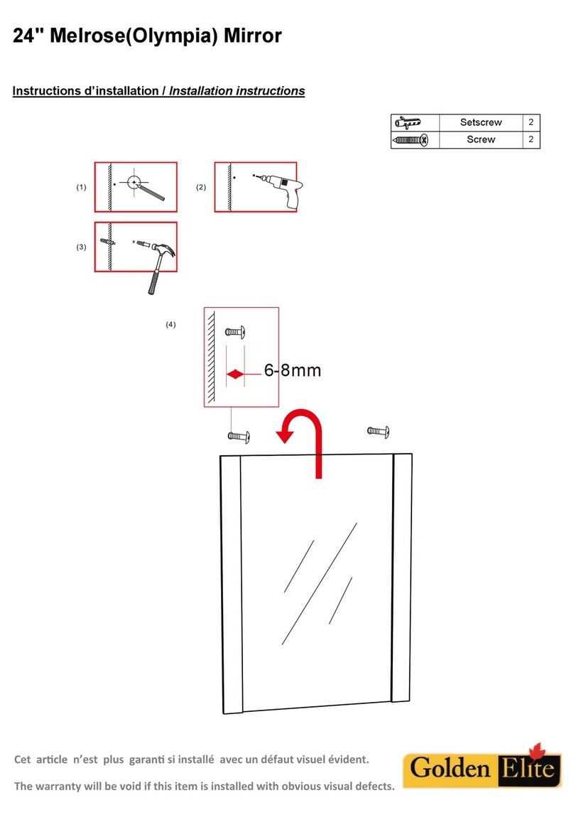 Golden Elite Melrose installation instructions