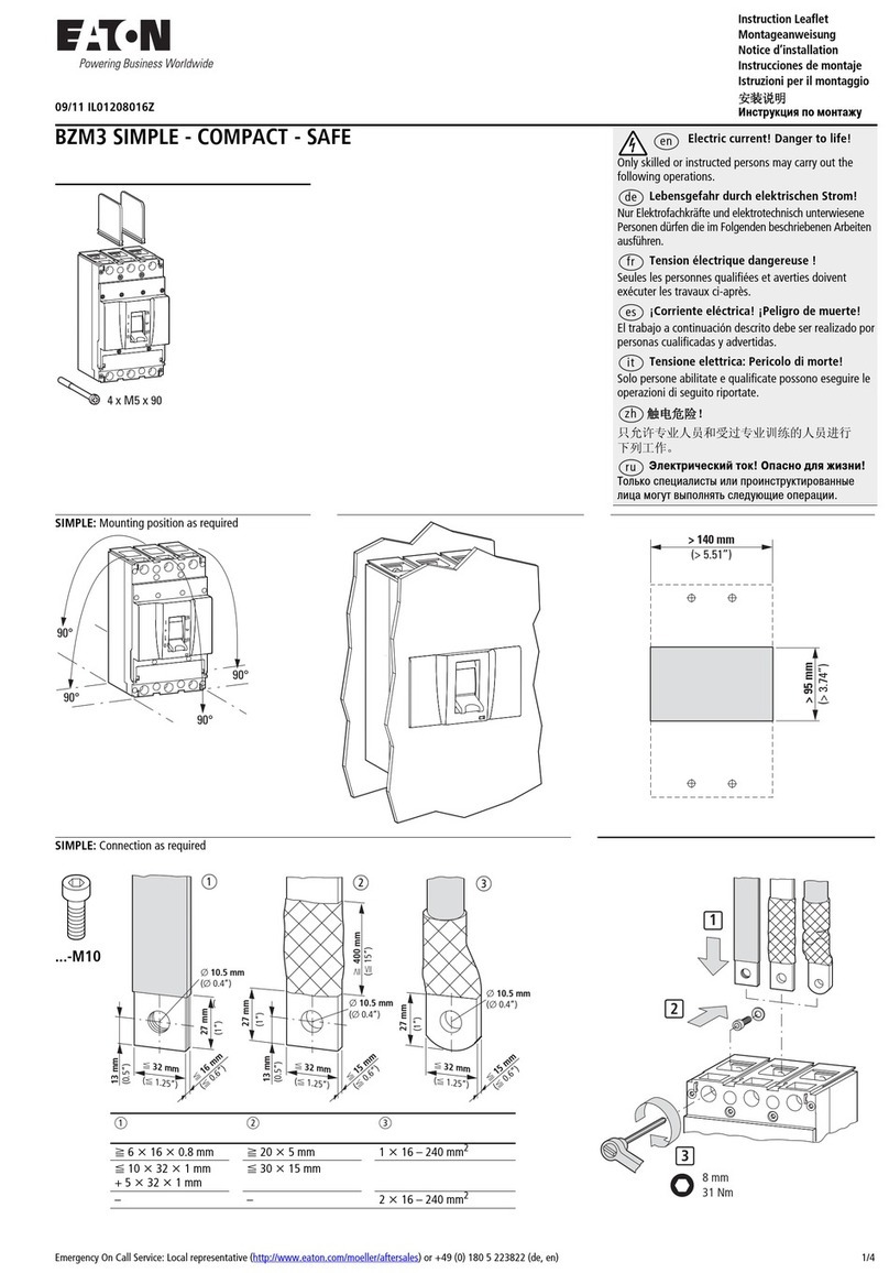 Eaton BZM3 SIMPLE Instruction leaflet