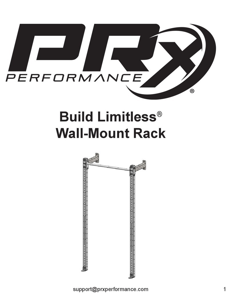 PRx Performance Build Limitless Wall-Mount Rack User manual PRx Performance Build Limitless Wall-Mount Rack User manual
