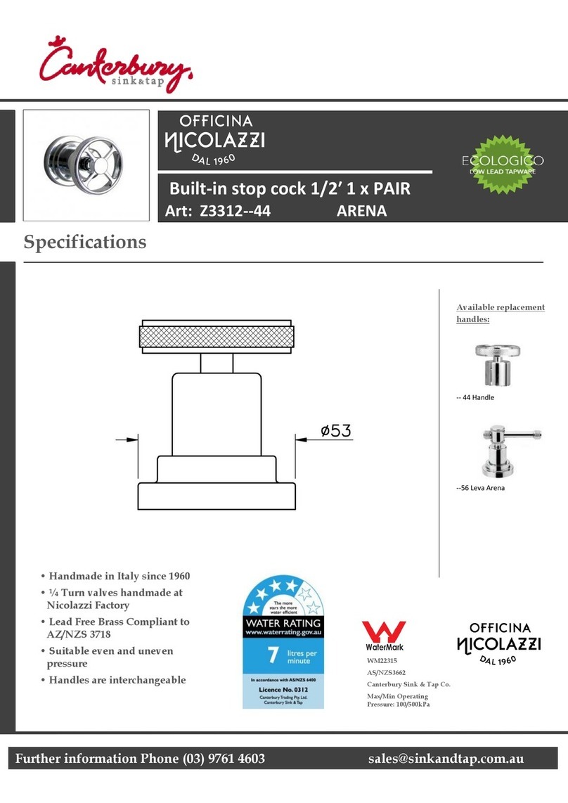 CANTERBURY ARENA Z3312-44 installation instructions