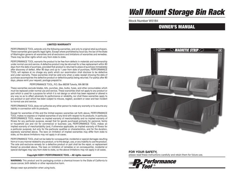 Performance Tool W5184 owner's manual
