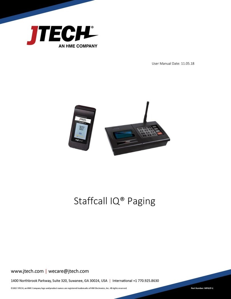 HME JTECH Staffcall IQ Paging User manual