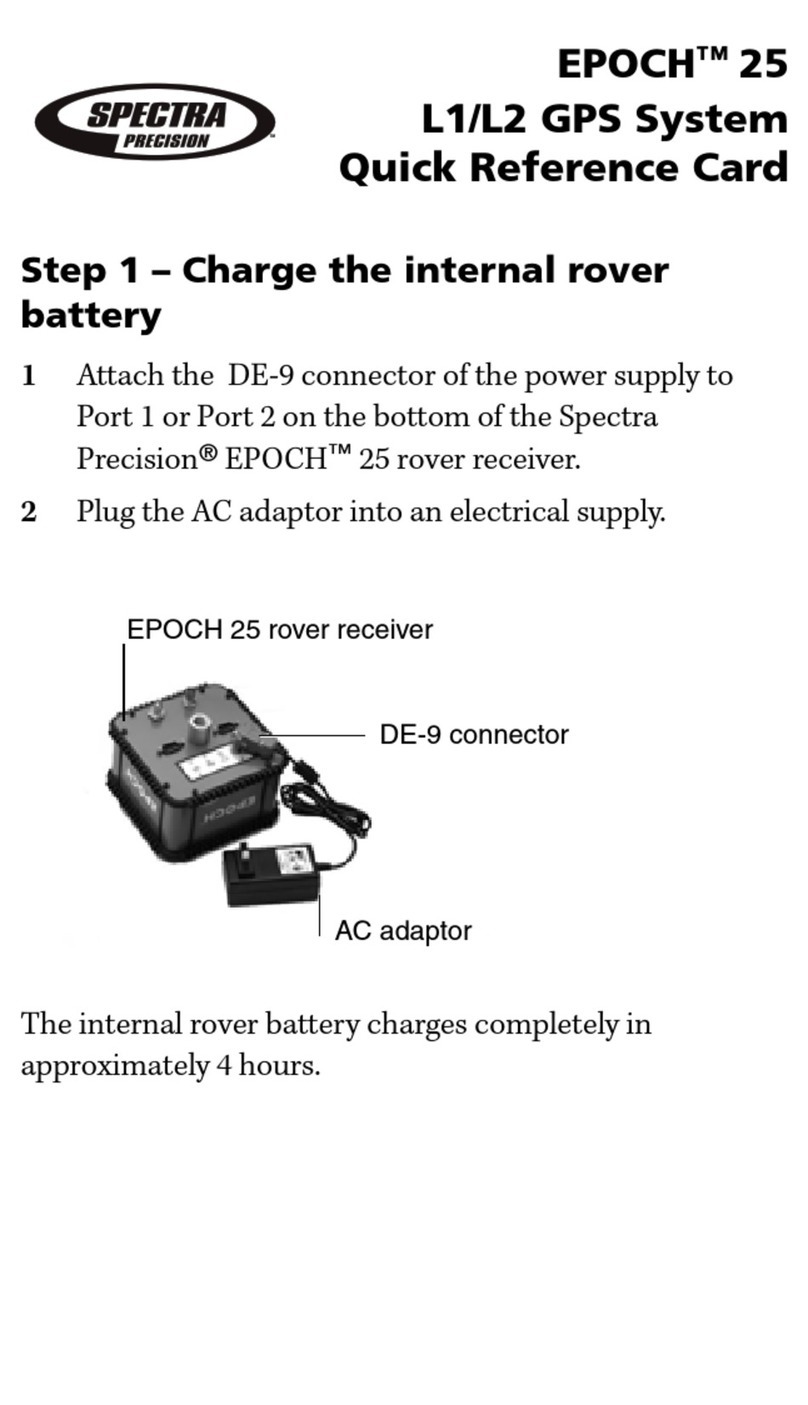 Spectra Precision EPOCH 25 Quick reference card