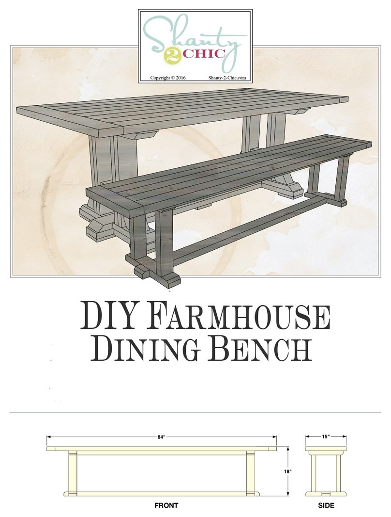 Shanty 2 CHIC DIY FARMHOUSE DINING BENCH manual
