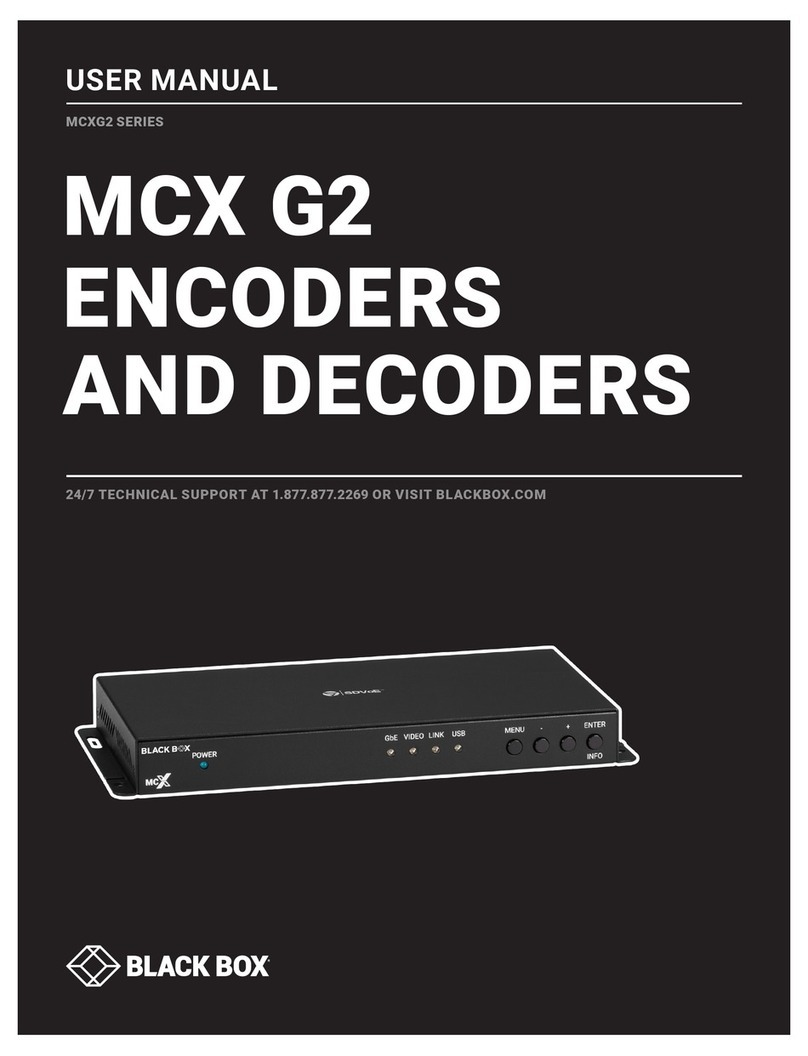 Black Box MCXG2 Series User manual Black Box MCXG2 Series User manual