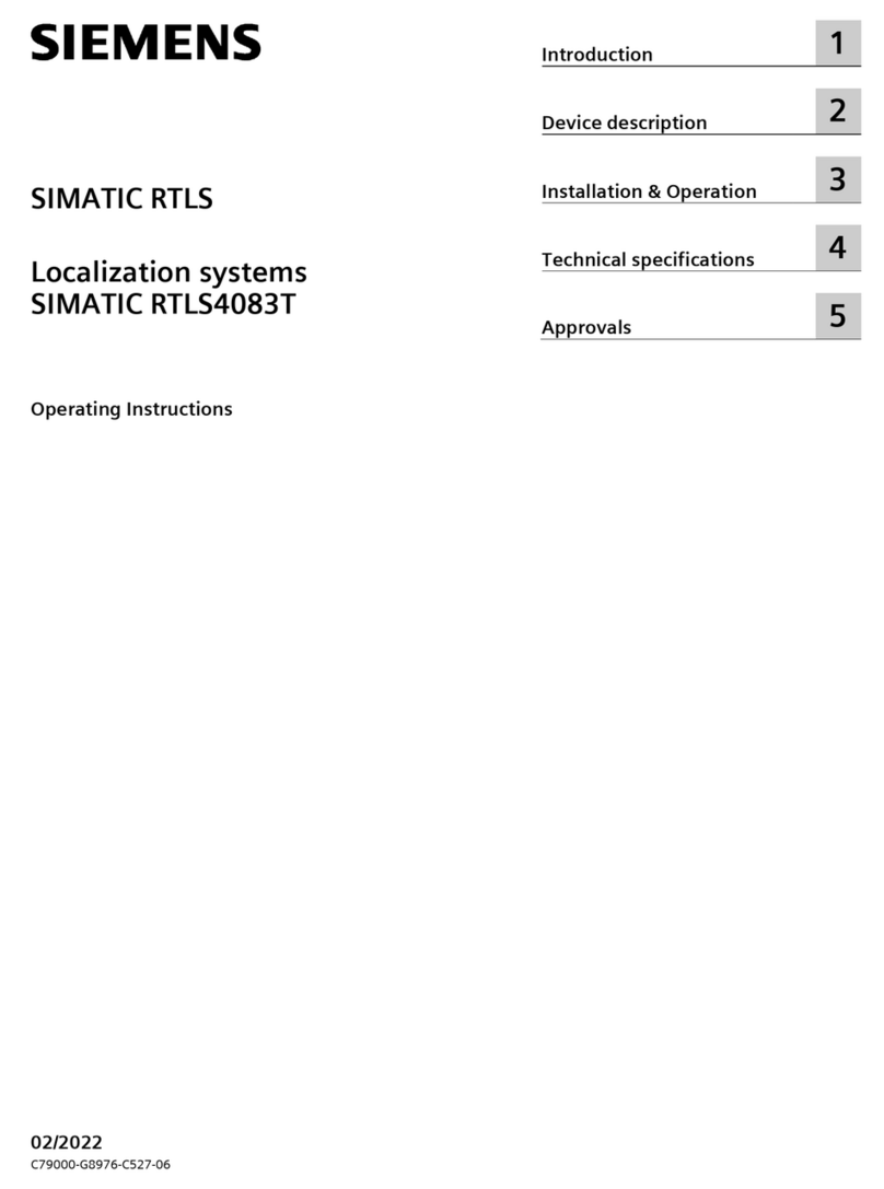 Siemens SIMATIC RTLS4083T operating instructions