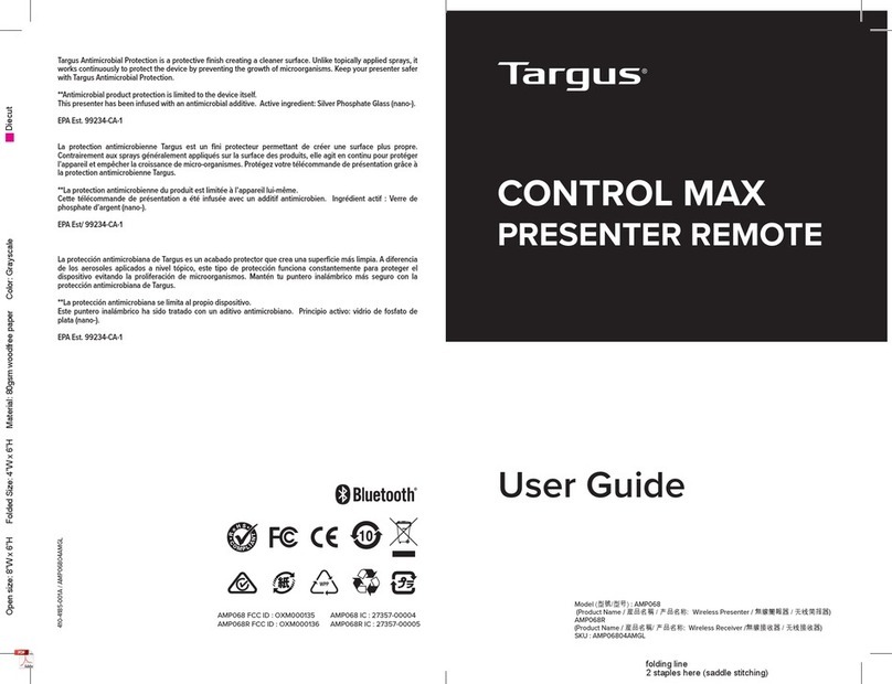 Targus CONTROL MAX AMP068 User manual