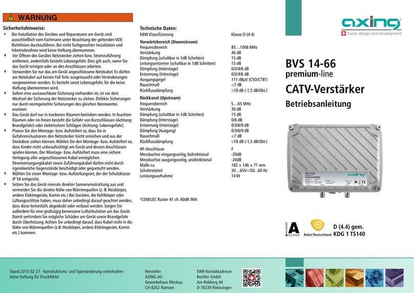 axing premium-line BVS 14-66 User manual axing premium-line BVS 14-66 User manual