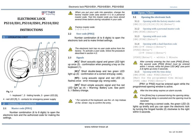 Rottner PS310/E01 User manual