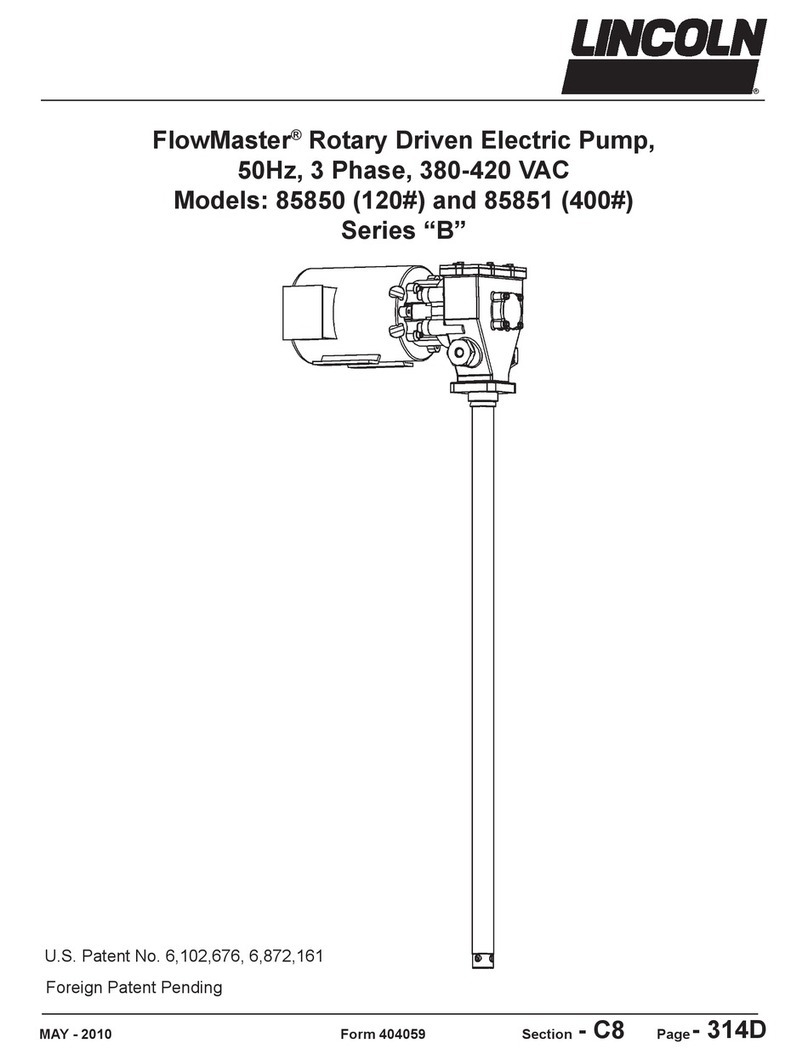 Lincoln FlowMaster 85850 User manual Lincoln FlowMaster 85850 User manual