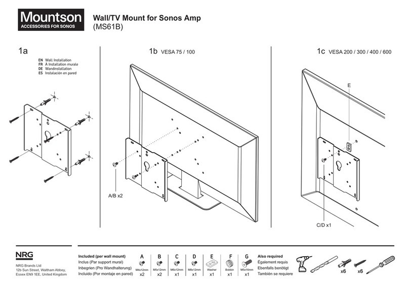 NRG Mountson MS61B quick start guide