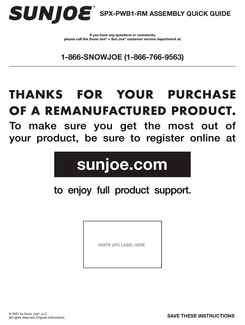 sunjoe SPX-PWB1-RM ASSEMBLY QUICK GUIDE