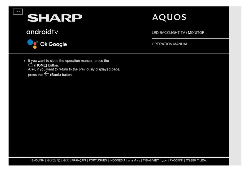 Sharp Aquos User manual