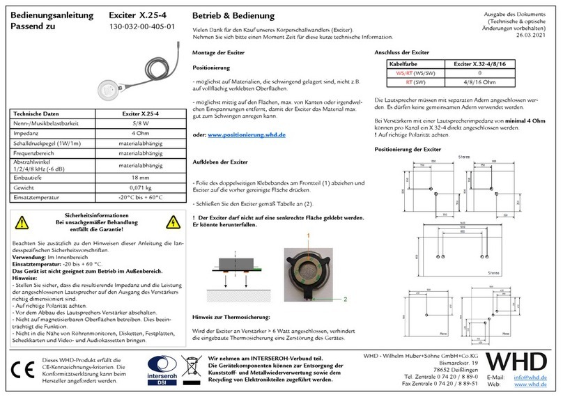 WHD Exciter X.25-4 User manual