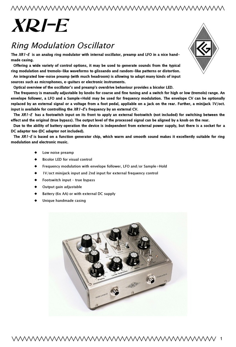 CG Products XR1-E manual