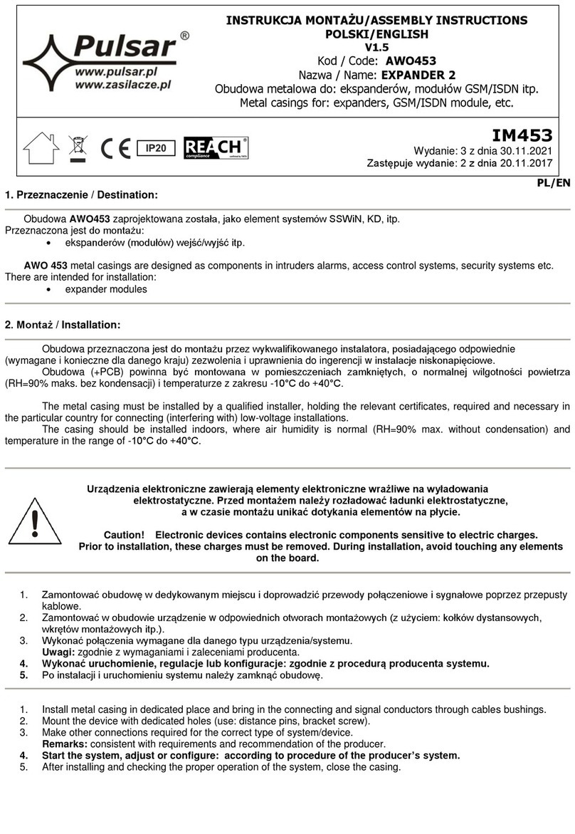 Pulsar EXPANDER 2 Assembly instructions
