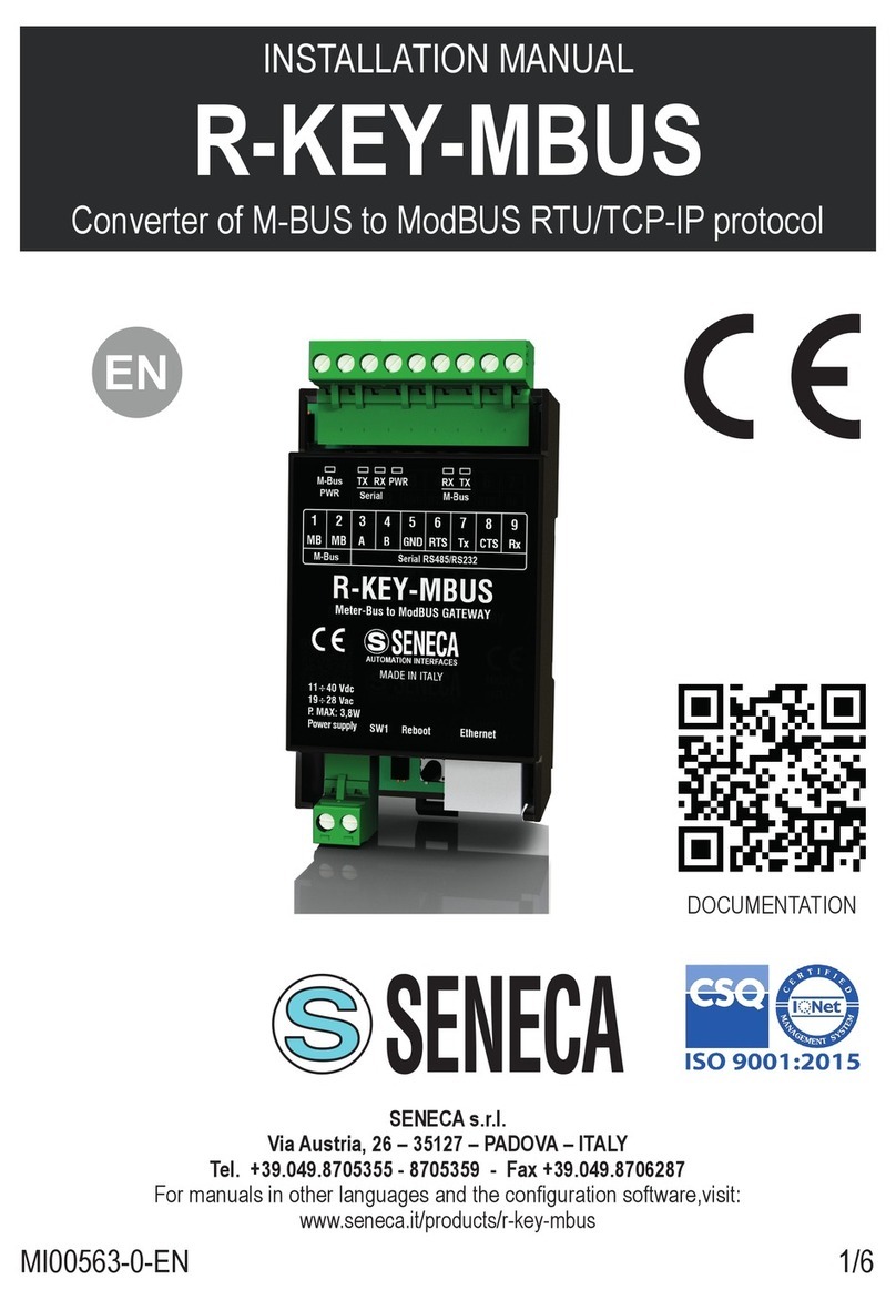 Seneca R-KEY-MBUS User manual