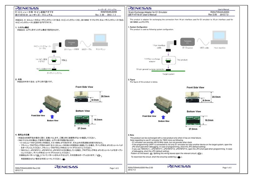 Renesas QB-F14T16-01 User manual