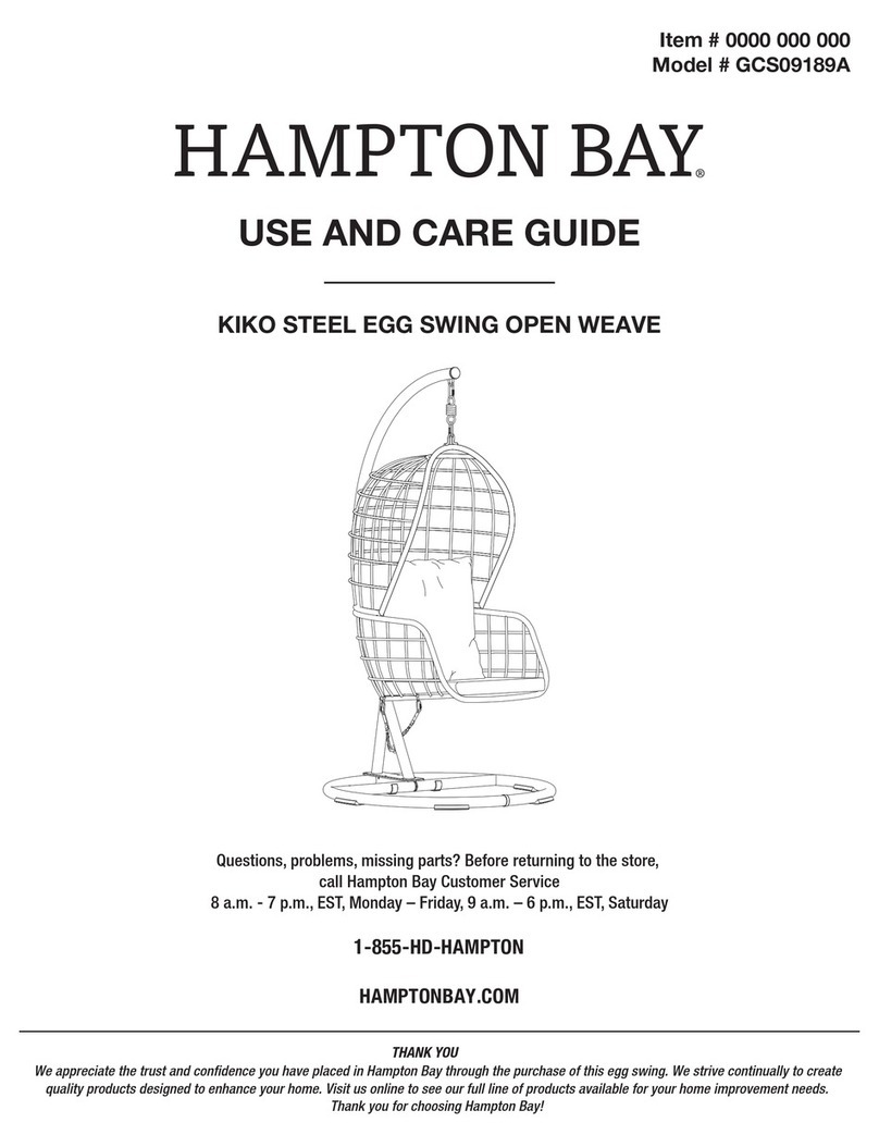HAMPTON BAY KIKO GCS09189A Use and care guide