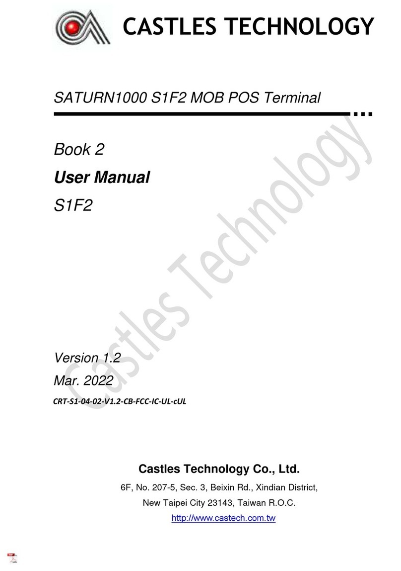 Castles Technology SATURN1000 S1F2 MOB User manual