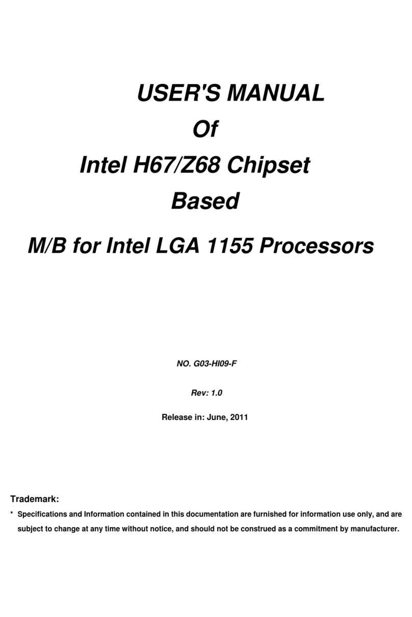 Intel H67 User manual