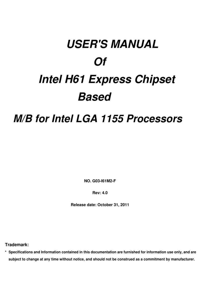 Intel H61 Series User manual