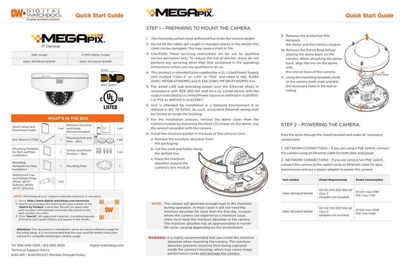 Digital Watchdog MEGApix DWC-MF5Wi4TWDMP quick start guide