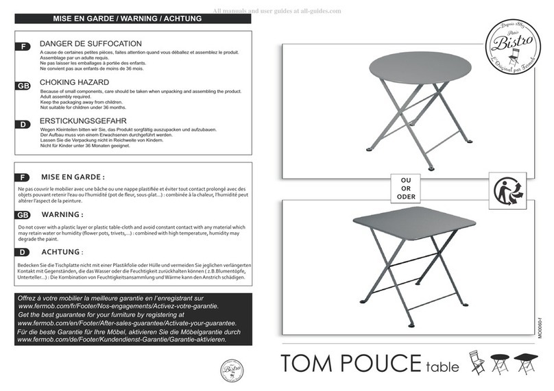 Fermob TOM POUCE Assembly instructions