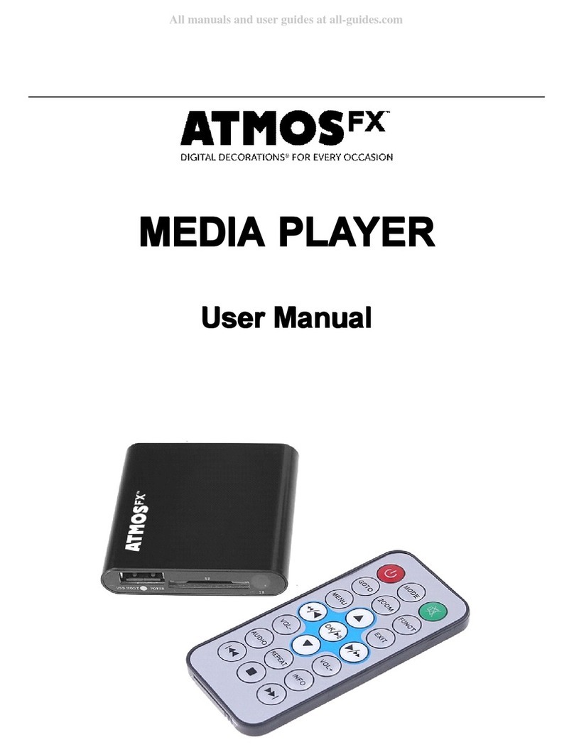 AtmosFX MEDIA PLAYER user manual