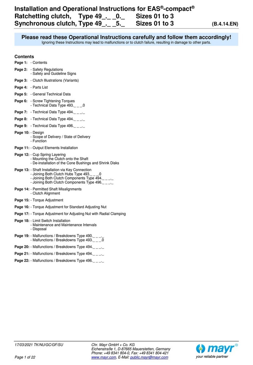 Mayr EAS-compact 49 0 Series Quick start guide