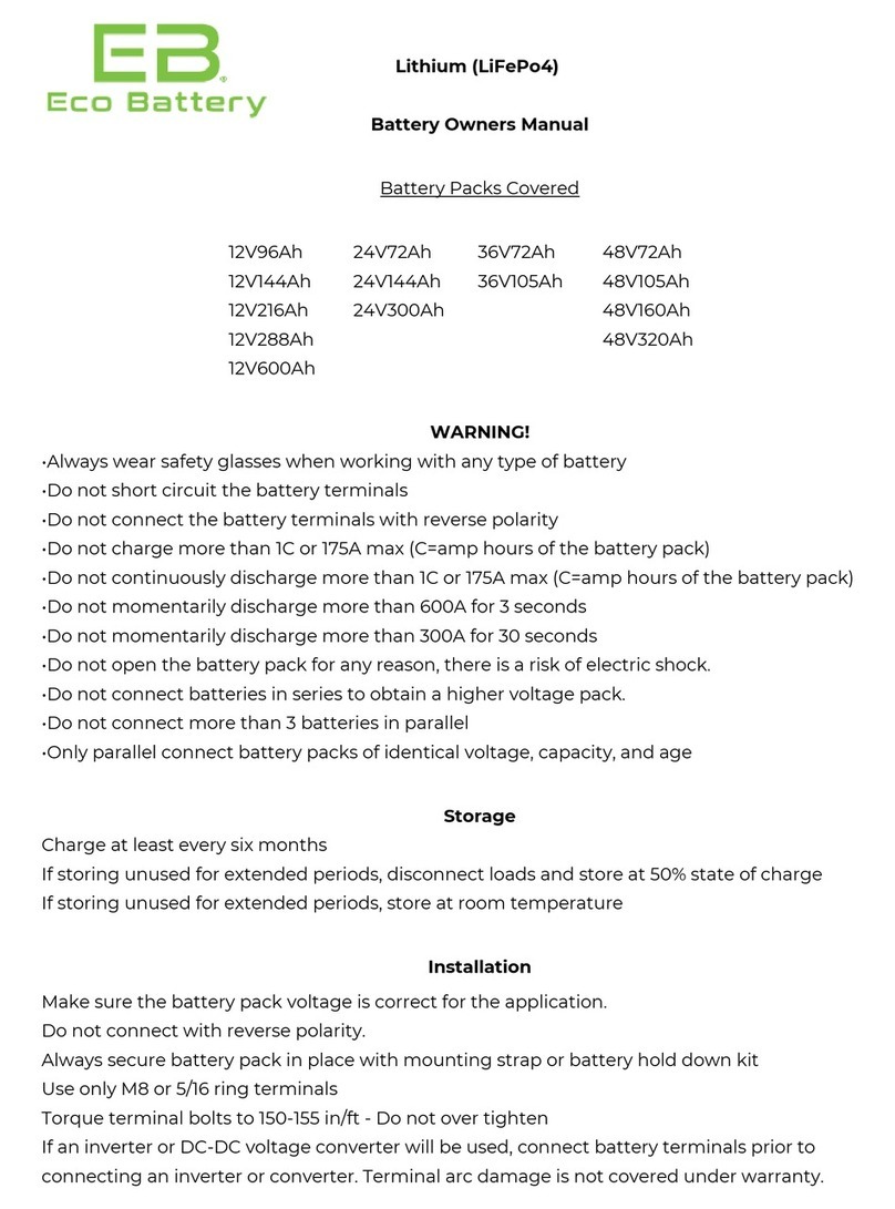 EB 12V96Ah owner's manual