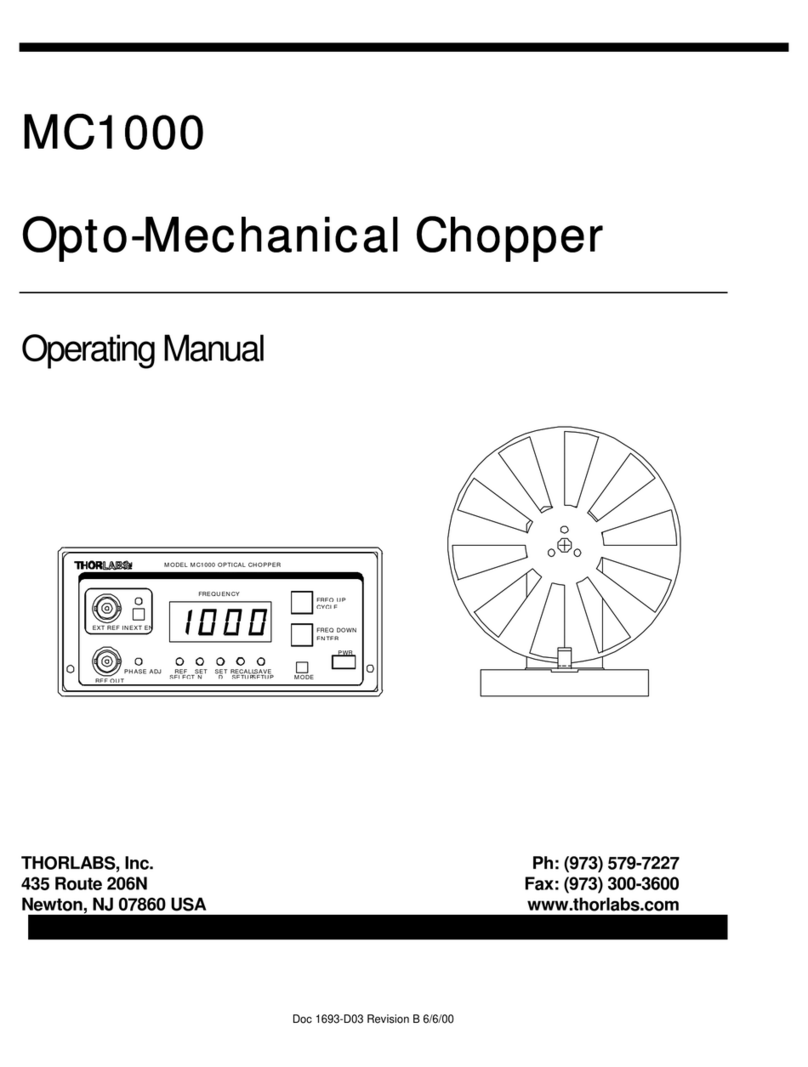 THORLABS MC1000 operating manual