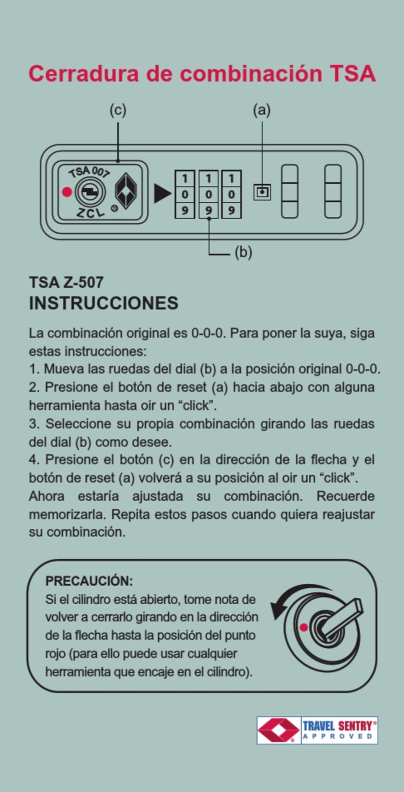 TSA Z-507 instructions