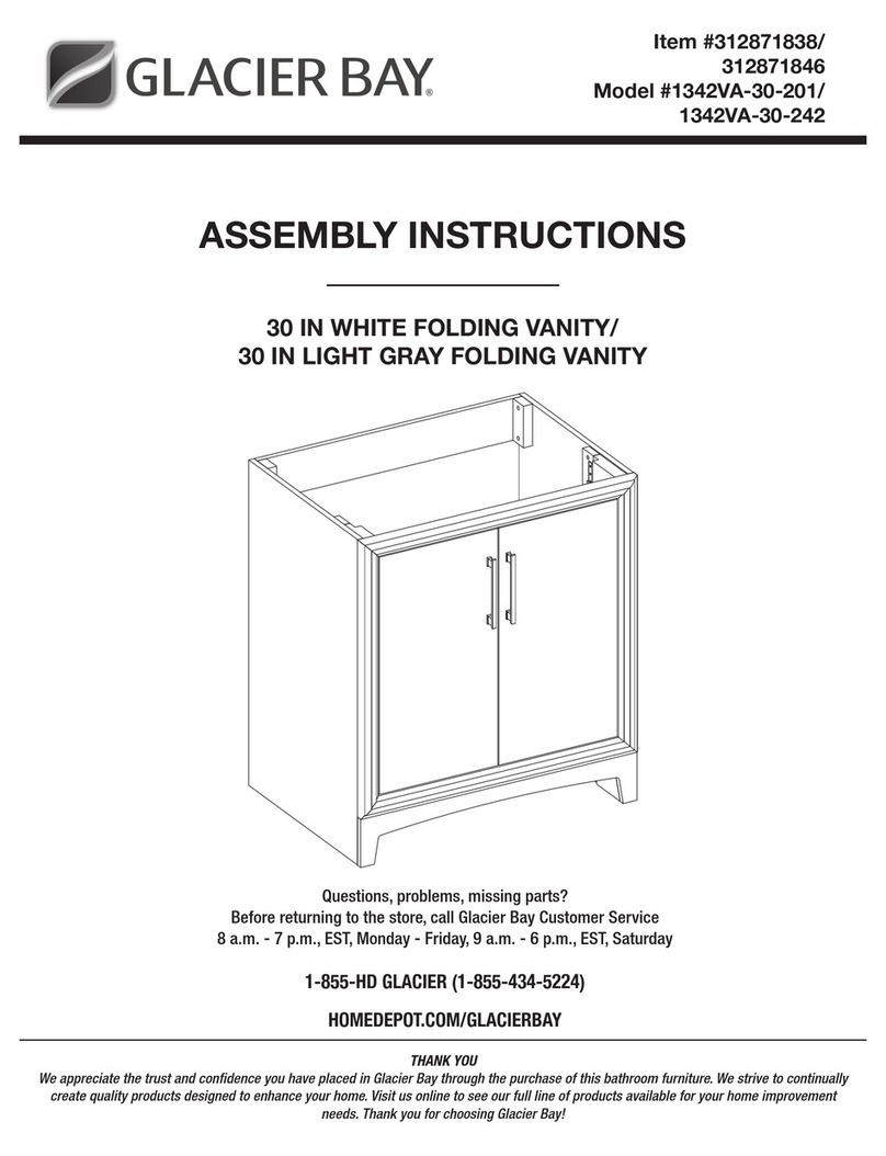 Glacier bay 1342VA-30-201 Assembly instructions
