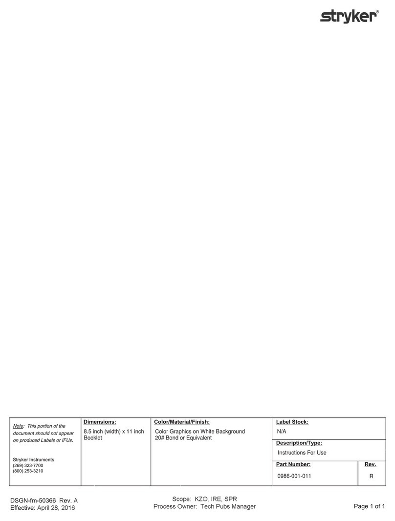 Stryker CastVac 0986-000-000 User manual Stryker CastVac 0986-000-000 User manual