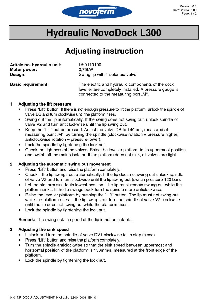 Novoferm NovoDock L300 Adjusting instructions