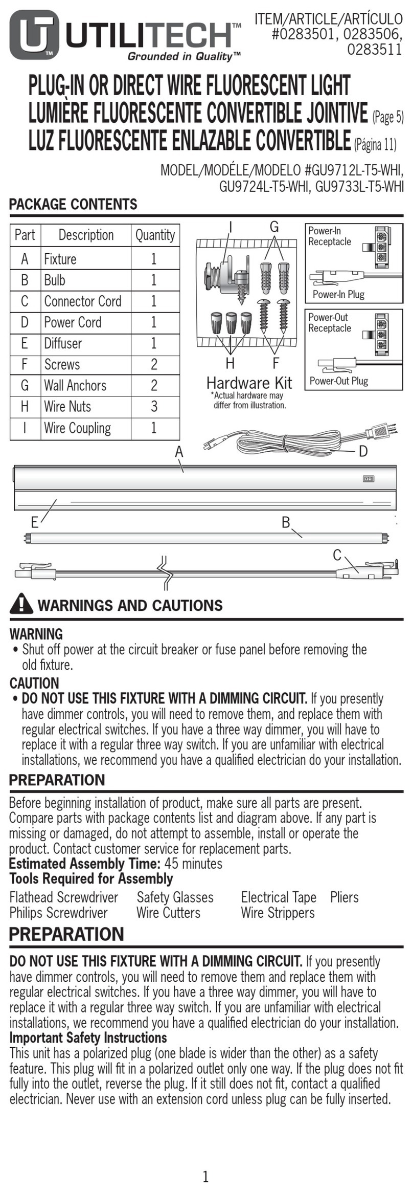 Unitech 0283501 quick start guide