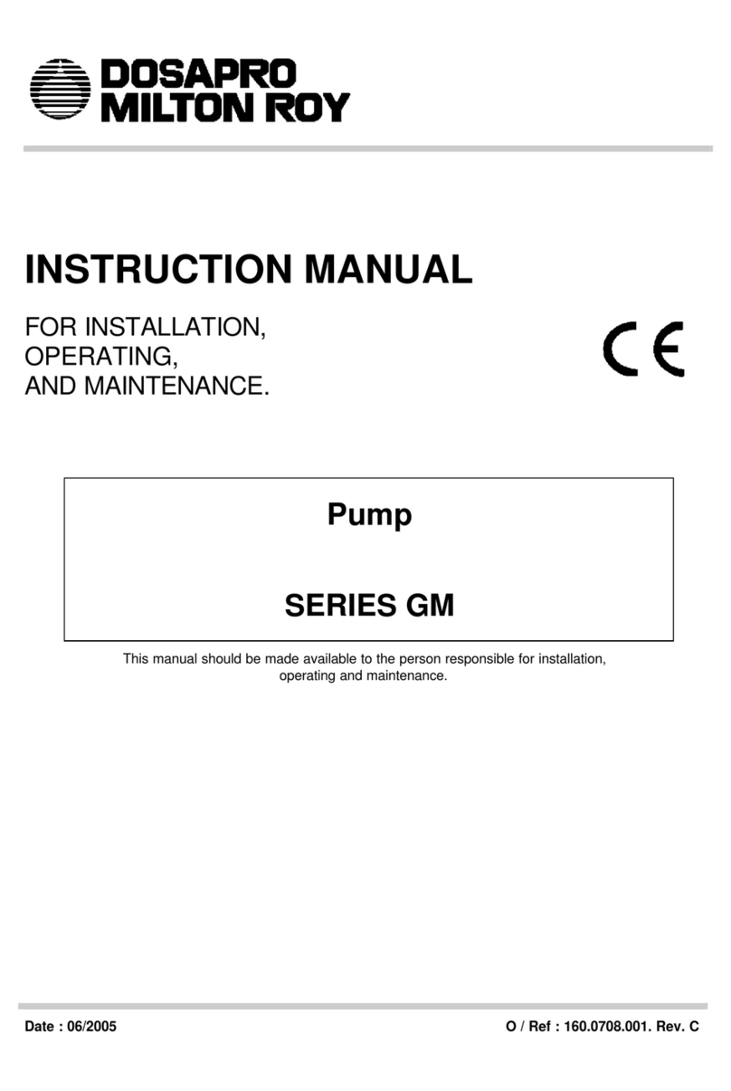 Dosapro Milton Roy GM Series instruction manual